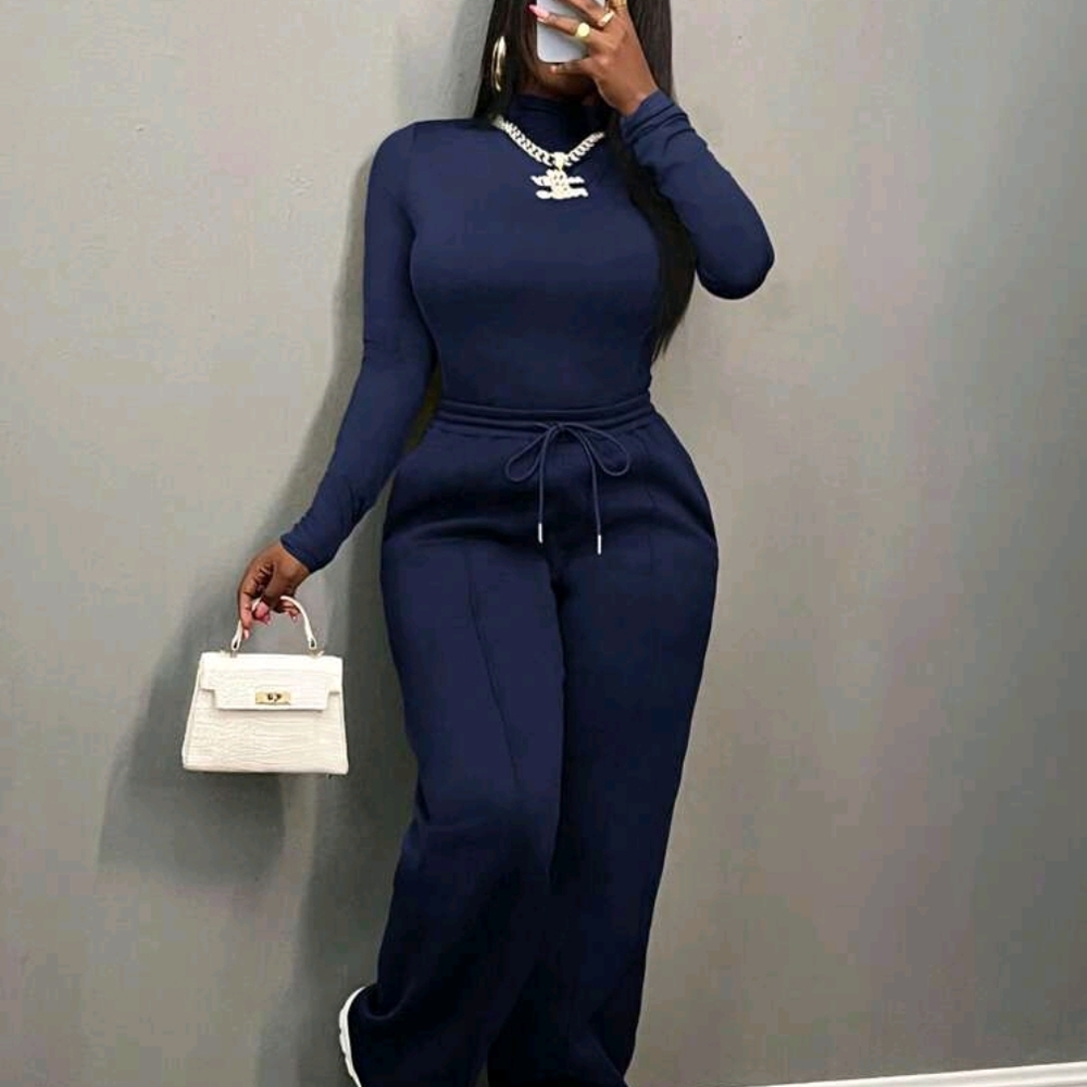 Navy Blue Women's Jumpsuit